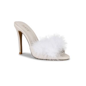 White Furry Heel